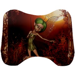 Little Fairy Dancing In The Night Head Support Cushion by FantasyWorld7