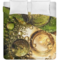 Bubbles Fantasy Green Design Duvet Cover Double Side (king Size) by Pakrebo