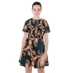 Fractal Pattern Abstraction Sailor Dress by Pakrebo