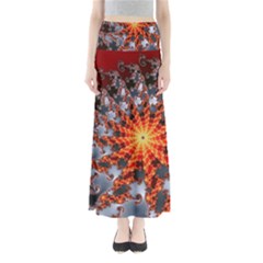 Fractal Rendering Spiral Twist Art Full Length Maxi Skirt by Pakrebo