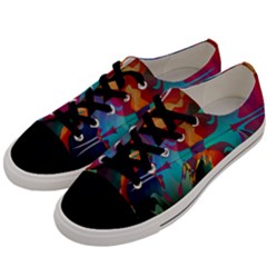 Background Sci Fi Fantasy Colorful Men s Low Top Canvas Sneakers by Pakrebo