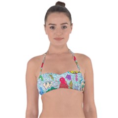 Supersonic Key West Gypsy Blast Halter Bandeau Bikini Top by chellerayartisans