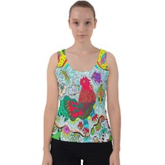 Supersonic Key West Gypsy Blast Velvet Tank Top by chellerayartisans