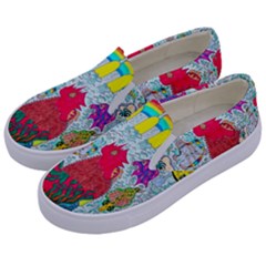 Supersonic Key West Gypsy Blast Kids  Canvas Slip Ons by chellerayartisans