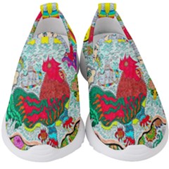 Supersonic Key West Gypsy Blast Kids  Slip On Sneakers by chellerayartisans