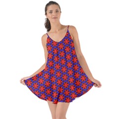Blue Pattern Texture Love The Sun Cover Up by HermanTelo
