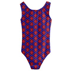 Blue Pattern Texture Kids  Cut-out Back One Piece Swimsuit by HermanTelo