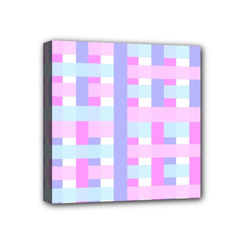 Gingham Nurserybaby Mini Canvas 4  X 4  (stretched) by HermanTelo