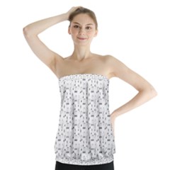 Music Notes Background Strapless Top by Bajindul