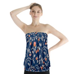 Midnight Florals Strapless Top by VeataAtticus