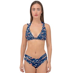 Midnight Florals Double Strap Halter Bikini Set by VeataAtticus