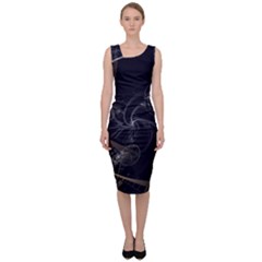 Fractal Abstract Rendering Sleeveless Pencil Dress by Bajindul