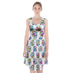 Flowers Floral Pattern Decorative Racerback Midi Dress by Pakrebo