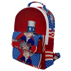 Happy 4th Of July Flap Pocket Backpack (small) by FantasyWorld7