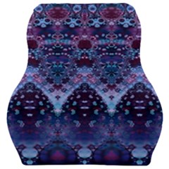 Blue Elegance Elaborate Fractal Fashion Car Seat Velour Cushion  by KirstenStar