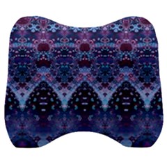 Blue Elegance Elaborate Fractal Fashion Velour Head Support Cushion by KirstenStar