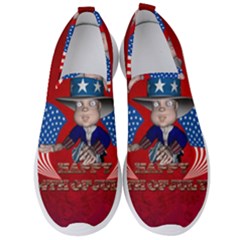 Happy 4th Of July Men s Slip On Sneakers by FantasyWorld7