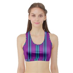 Fabric Pattern Color Structure Sports Bra With Border by Bajindul