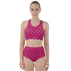 Pink Geometric  Racer Back Bikini Set by VeataAtticus