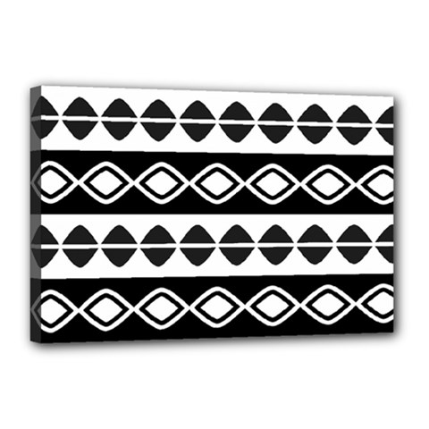 Ethnic Tribal Pattern Canvas 18  X 12  (stretched) by Pakrebo