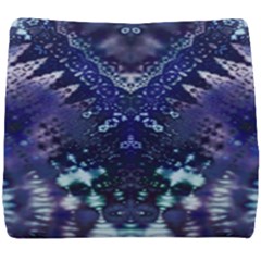 Blue Fractal Lace Tie Dye Seat Cushion by KirstenStar