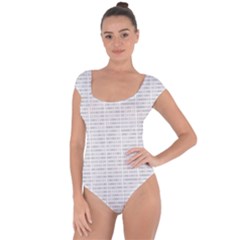 Binary Background Short Sleeve Leotard  by Bajindul