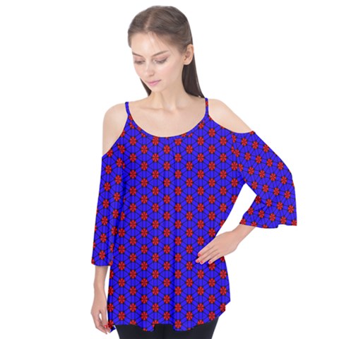 Blue Pattern Red Texture Flutter Tees by Mariart