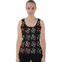 Scissors Pattern Colorful Prismatic Velvet Tank Top View1