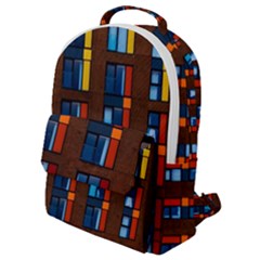 Architecture Color Colour Windows Flap Pocket Backpack (small) by Pakrebo