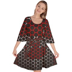 Canada Flag Hexagon Velour Kimono Dress by HermanTelo