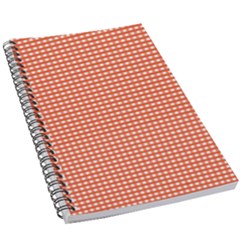 Gingham Plaid Fabric Pattern Red 5 5  X 8 5  Notebook by HermanTelo