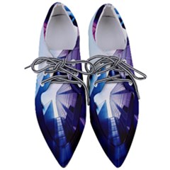 Abstract Architectural Design Architecture Building Pointed Oxford Shoes by Pakrebo