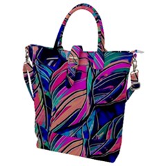 Tropical Leaves Resize 2000x2000 Same A3580b Buckle Top Tote Bag by Sobalvarro