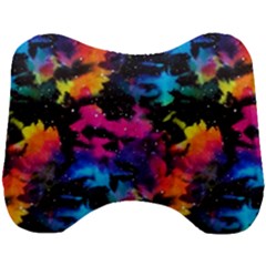 Tie Dye Rainbow Galaxy Head Support Cushion by KirstenStar