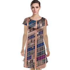 Low Angle Photography Of Beige And Blue Building Cap Sleeve Nightdress by Pakrebo