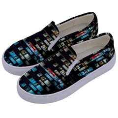 Architectural Design Architecture Building Cityscape Kids  Canvas Slip Ons by Pakrebo