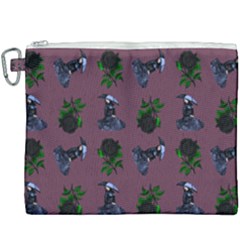 Gothic Girl Rose Mauve Pattern Canvas Cosmetic Bag (xxxl) by snowwhitegirl