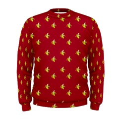 Peeled Banana On Red Men s Sweatshirt by snowwhitegirl