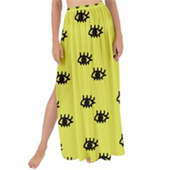 Yellow Eyes Maxi Chiffon Tie-up Sarong by snowwhitegirl