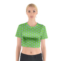 Pattern Green Cotton Crop Top by Mariart