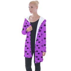 Purple Eyes Longline Hooded Cardigan by snowwhitegirl