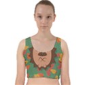 Hedgehog Animal Cute Cartoon Velvet Racer Back Crop Top View1