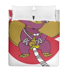 Ninja Beaver Animal Humor Joke Duvet Cover Double Side (full/ Double Size) by Sudhe