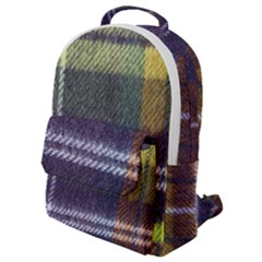 Yellow Plaid Flannel Flap Pocket Backpack (small) by snowwhitegirl