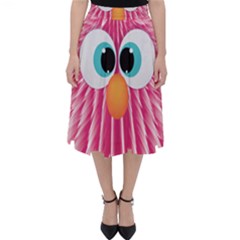 Bird Fluffy Animal Cute Feather Pink Classic Midi Skirt by Sudhe