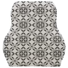 Black And White Patterned Backgroun Car Seat Velour Cushion  by designsbyamerianna