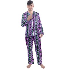 Triangle Seamless Men s Satin Pajamas Long Pants Set by Mariart