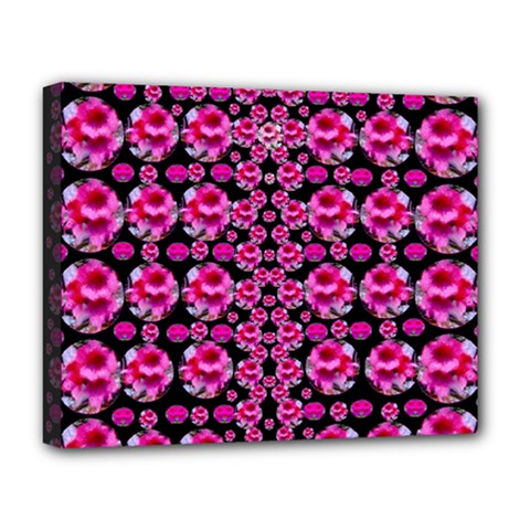 Floral To Be Happy Of In Soul And Mind Decorative Deluxe Canvas 20  X 16  (stretched) by pepitasart