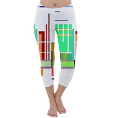 Business Finance Statistics Graphic Capri Winter Leggings  by Simbadda