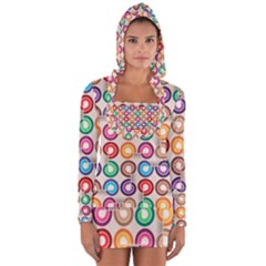 Seamless Pattern Background Abstract Long Sleeve Hooded T-shirt by Simbadda